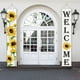 thumbnail image 5 of Banderas colgantes de bienvenida con diseño de girasoles, para primavera, porche, verano, puerta, Acción de Gracias, puerta principal, jardín, casa, patio, decoraciones de fiesta con girasoles., 5 of 7