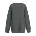 thumbnail image 4 of Crew Neck Sweatshirts for Women, Soft Fleece Oversize Long Sleeve Pullover for Fall Winter Loungewear Dark Gray S, 4 of 4