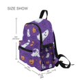 thumbnail image 3 of FORMRS School Backpack with Front Zippered Pocket 12" Student Travel Daypack, Halloween Purple Ghosts, 3 of 6