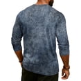thumbnail image 6 of Hearthz Summer Mens Henley Shirts Gradient Raglan 3/4 Sleeve Jersey Baseball T-Shirts Casual Workout Big and Tall Men's T-Shirts, 6 of 8