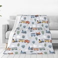 thumbnail image 1 of Fotbe Trains And Cactuse Manta de Franela Acolchonada con Estampado, Súper Suave y Esponjosa, Extra Grande para Sofá, Cama, Uso Todo el Año-80"x60", 1 of 7