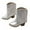 Z-Silver1, variant on FAOWME 2025 Girls Solid Color Leather Fashion Children Retro Cowboy Boots Shoes Fall Casual Kids Tassel Boots Silver 9-9.5 Years