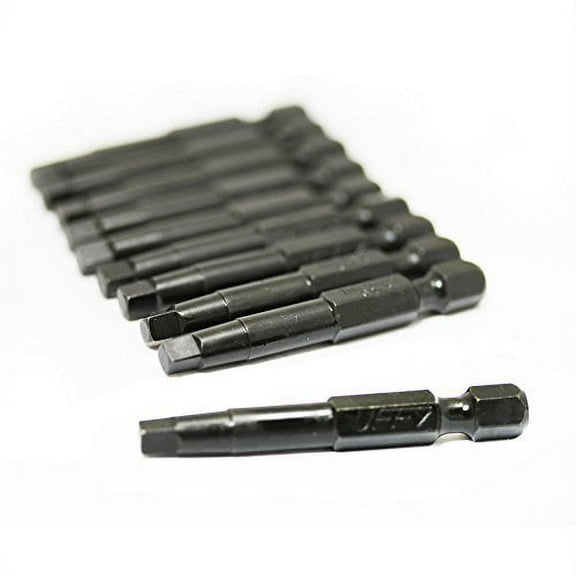UFFY - 2" Inch Robertson Square SQ # 2 Power Impact Bit 10 pack 1/4 Hex