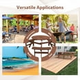 thumbnail image 7 of LZBEITEM Outdoor Wooden Picnic Table Set - 8 Seats, Premium Wood, Weather-Resistant, Umbrella Hole, DIY Colors - Brown, 7 of 7