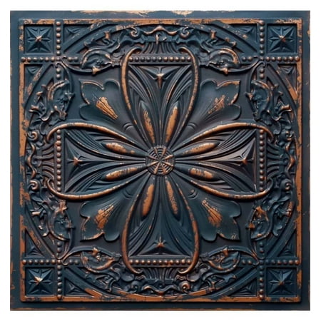 DCT10-Milan 2 ft. x 2 ft. PVC Glue-up or Lay-in Ceiling Tile in Graphite Gold (40 Sq.ft / Pack) - 10 Pieces