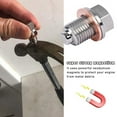 thumbnail image 4 of M14 X 1.5 Magnetic Oil Drain Plug, Sump Drain Nut Bolt with 5 Crush Washer Gaskets,Lea y12349, 4 of 6