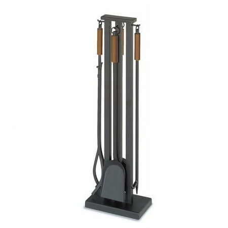 5-Pc Fireplace Tool Set w Burnished Bronze Handles