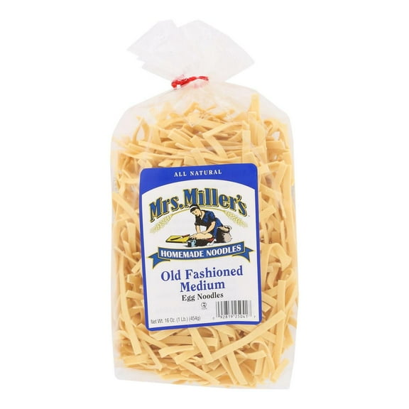 Pack of 6, Mrs. Miller's  Homemade Noddles Old Fashioned Medium Egg Noodles , 16 oz