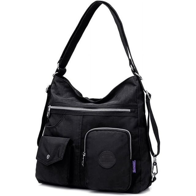 LHSHID Women’s Shoulder Bag Backpack Nylon Handbag Waterproof Tote Bag for Work