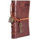 thumbnail image 3 of Cuaderno de escritura de cuero, cuaderno retro vintage con encuadernación con llaves, cuaderno de bocetos, regalos con diarios de viaje sin forro para escribir para niñas y niños, bloc de notas,, 3 of 3