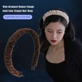 thumbnail image 3 of Sonducket Diadema de moda coreana para mujer, diadema hecha a mano de Color, herramienta de estilismo para niña envuelta para fiesta de lavado, Accesorio para el cabello Café Sonducket AP011316-09B, 3 of 6