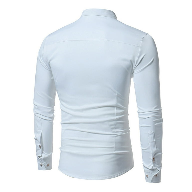 best white dress shirt for wedding The Black Tux Essential Dress Shirt In White | Size: Medium