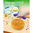 thumbnail image 4 of Adjustable 2- Wire Cake Slicer Leveler Small Cake Cutter Slicer for Leveling Tops of Layer Cakes Professional Baking Tool with Stainless Steel Wires and Purple Handle by PROKITCHEN, 4 of 6