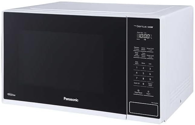Restored Panasonic NN-SC64MW Mid-Size 1.3 cu. ft. 1200W Inverter Technology Microwave Oven with Genius Sensor Cooking, White (Refurbished)