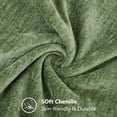 thumbnail image 2 of decorUhome 24x24 Set of 2 Throw Pillow Covers, Decorative Soft Chenille Pillow Covers for Couch, Olive Green, 2 of 7