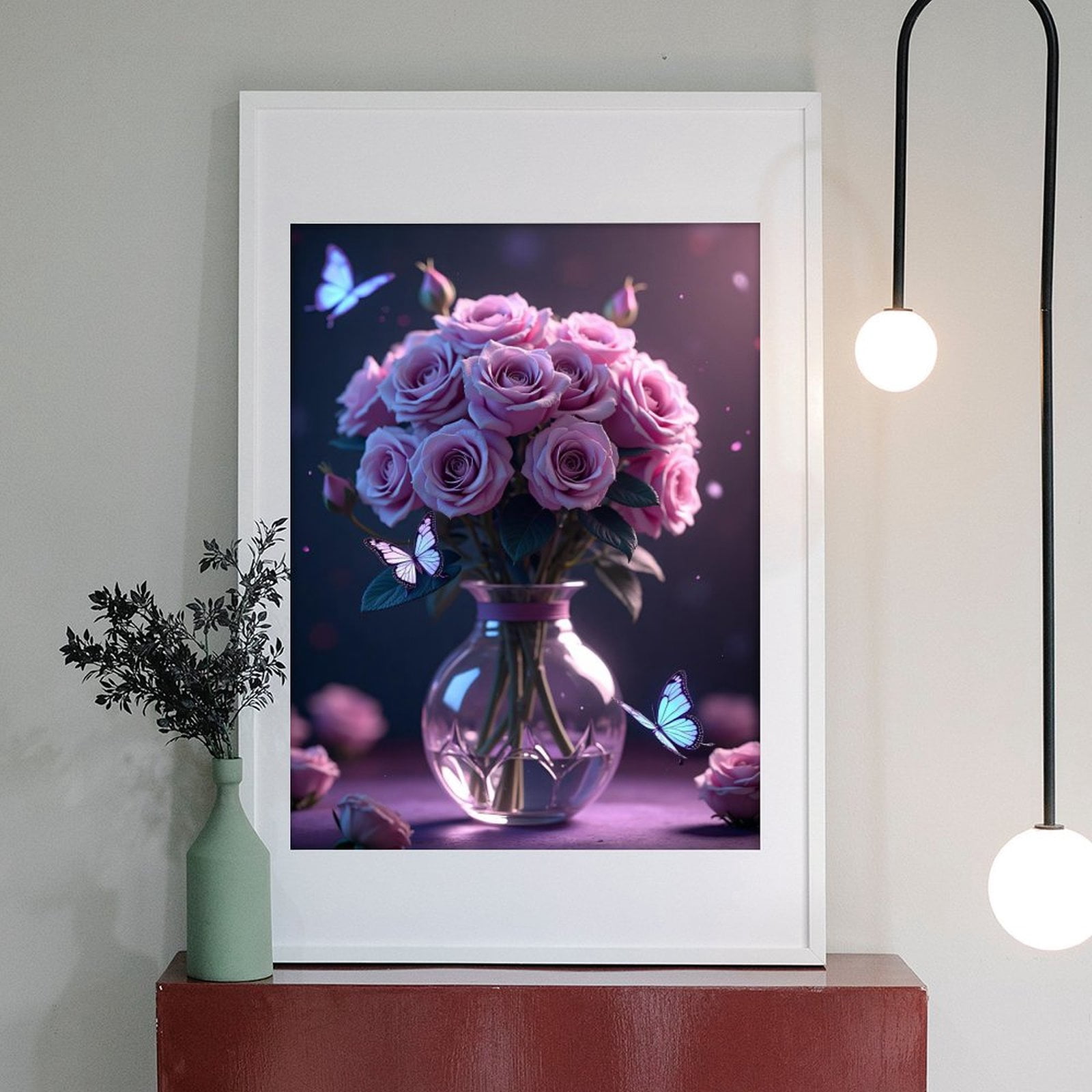 Diamond Art Kits for Adults - Modern Bouquet Lilac Print No.68 5D Frameless Dimond Painting Kit for Adults Beginner, Round Diamond Kits for Home Wall Decor, Gift for Women