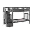 thumbnail image 4 of AFI Westbrook Solid Wood Staircase Bunk Twin Over Twin in Grey, 4 of 8
