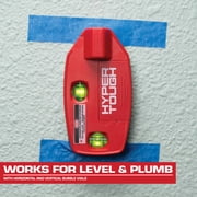 Hyper Tough 10-Foot Multi-Surface Laser Level Tool, Non-Damaging Wall Mounting, Bubble Vials for Aligning Vertical and Horizontal Line Laser