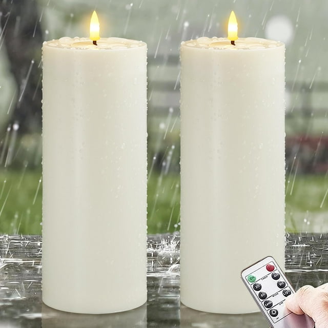 Velas LED impermeables sin llama Wroxipel de 4 x 10 cm, paquete de 2