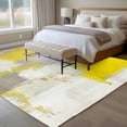 thumbnail image 4 of Yellow Area Rug 5x8 FT, Non Slip Bedroom Throw Carpet, Modern Geometric Grey Oil Painting Abstract Washable Soft Floor Carpet Non-Shedding Rug for Living Room Nursery Dorm Office, 4 of 9
