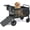Black, variant on Rovique Foldable Dog Wagon for Large Dogs, All-Terrain Pet Stroller with Ramp, Black Alloy Steel Pet Cart