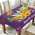 thumbnail image 4 of SKYSONIC Mardi Gras Tablecloth Waterproof Washable Polyester Square Table Cover Durable Tablecloth for Kitchen Dining Table Party Decor (54 X 72 Inch), 4 of 7