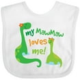 thumbnail image 3 of Inktastic My Mawmaw Loves Me Grandson Boys Baby Bib, 3 of 4