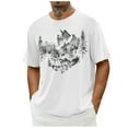 thumbnail image 5 of Men's and Big Men's T-Shirts Crewneck Short Sleeve Shirts Summer Casual Print Tee, 5 of 5