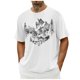 thumbnail image 5 of Camisa Casual de Cuello de la Tripulación de la Impresión de la Selva de Manga Corta Top Ligero de Poliéster para los Hombres, Camiseta de Manga Corta para el Uso Diario de Primavera Verano, 5 of 9