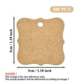 thumbnail image 3 of COCICA 200 Pcs 1.2x1.2 Inch Kraft Paper Gift Tags with String,Thank You Labels for Gifts Crafts Wedding Christmas, Brown, 3 of 4