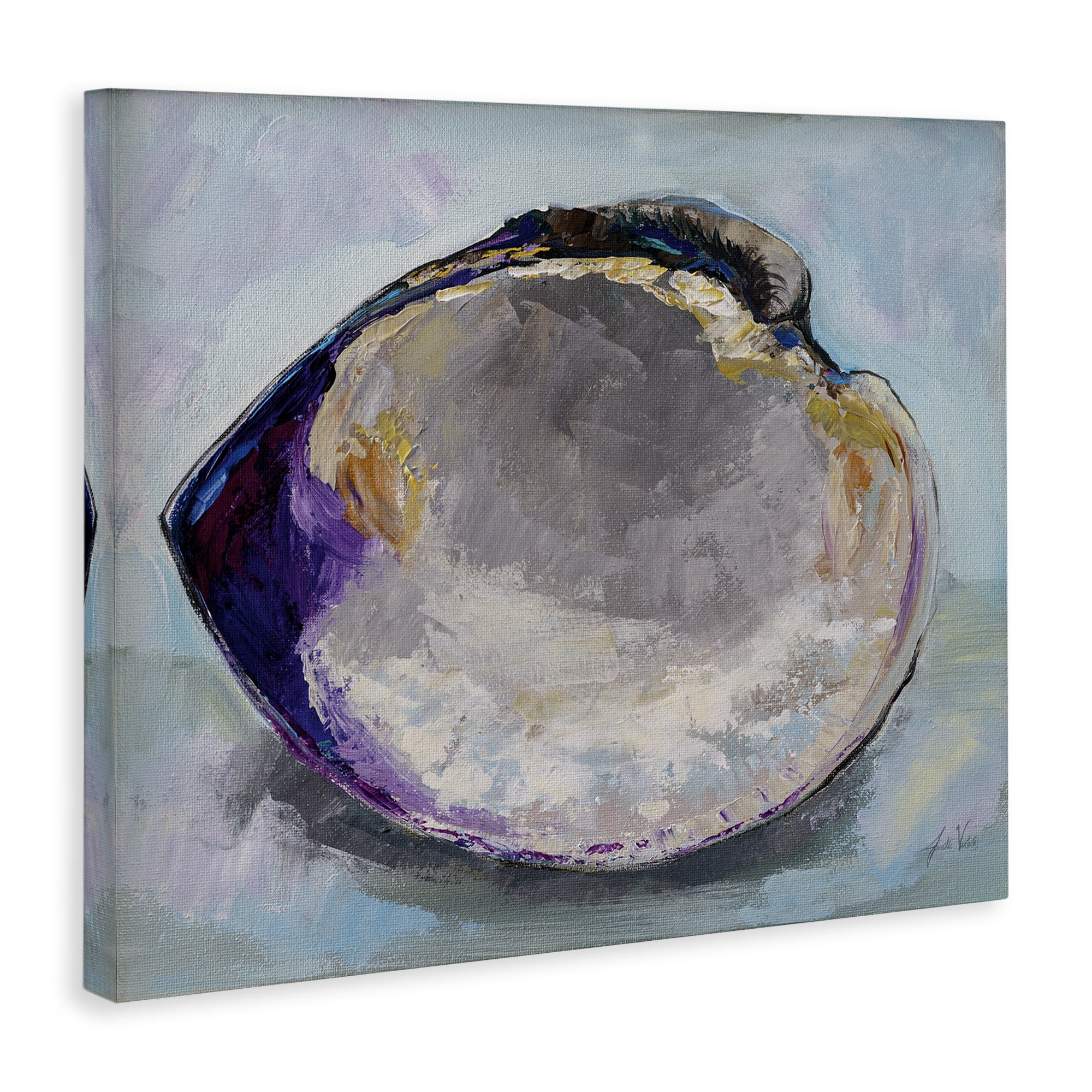 Stupell Industries Baby Clam Shell Animals & Insects Painting Gallery Wrapped Canvas Art Print Wall Art, 40 x 30