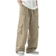 thumbnail image 2 of Pantalones largos para hombre, estilo casual, con cintura elástica y bolsillos, a la moda para exteriores, 2 of 6