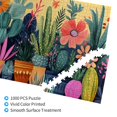 thumbnail image 3 of 1000 pcs 1000 Piece Vibrant Wooden Jigsaw Puzzle Colorful Potted Plant Cactus,Unique Artwork For Adults,Classic Colorful Potted Plant Cactus Puzzles,Great For Relaxation And Display For Puzzle Lovers, 3 of 6