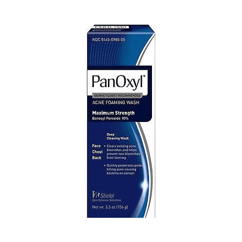 Panoxyl Acne Foaming Wash 10% Maximum Strength Deep Cleaning Wash, 5.5 oz