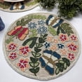 thumbnail image 4 of Set of 6, Handmade floral butterfly beaded placemat on burlap, multicolor, 14inch, 4 of 4