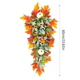 thumbnail image 3 of BinKFF Fall Decorations for Home, 17.7" Fall Wreaths for Front Door, Fall Door Wreath with Pumpkins Berries & Ferns Autumn Wreath for Home Porch Wall Outside Thanksgiving Decor, 3 of 8