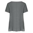 thumbnail image 5 of Homenesgenics Womens Tops Loose Lightweight Plus Size Spring Summer 2025 Short Sleeve Fashion Solid Shirt Female Round Neck T-Shirt, 5 of 5