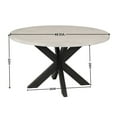 thumbnail image 2 of Roundhill Furniture Gates Round Dining Table, Criss-Cross Base, Gray, 2 of 10