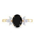 thumbnail image 4 of Rosec Jewels Real Black Onyx Oval Engagement Ring for Women - 1 Ct - Black Onyx Diamond Ring - AAA Grade - with Jewelry Box, 18K Yellow Gold, US 9.00, 4 of 8