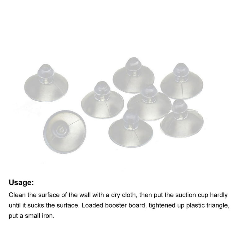 Unique Bargains Home Desk Glass Rubber Transparent Anti-collision Suction Cups Sucker Hanger Pads 8pcs, Size: 7