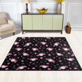 thumbnail image 5 of Ryvnso Axolotl Pink Flower Area Rug Floor Mats Non-Slip Home Carpet 63 x 48 inch, 5 of 7