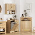 thumbnail image 6 of Semiocthome Wall Mounted Bathroom Cabinet Medicine Cabinet with Adjustable Shelves, Wood Fluted Doors,Oak, 6 of 6