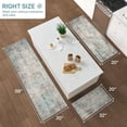 thumbnail image 2 of Kitchen Rugs Sets of 3 Non Slip Washable Kitchen Mats for Floor, Waterproof Abstract Kitchen Runner Rug, Floor Mat Carpet for Hallway, Laundry, Sink, Entryway, Bathroom, Green&Brown, 2 of 5