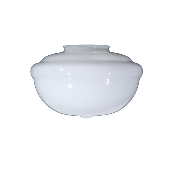 B&P Lamp® 14" Diameter and 6" Fitter OPAL [Milk Glass] Schoolhouse Shade