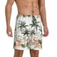 thumbnail image 2 of Balery Flamingo Palm Trees Pantalones cortos de pijama de punto de algodón para hombre con cinturilla y bolsillos-X-Large, 2 of 6