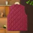 thumbnail image 4 of Womens Lightweight Quilted Puffer Vests Padded Zip up Sleeveless Jacket Oversized Waistcoat Outerwear with Pockets New Red 4XL, 4 of 6