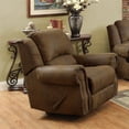 thumbnail image 2 of Stonecroft Furniture Traditional Microfiber Swivel Recliner in Brown, 2 of 3