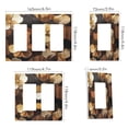 thumbnail image 2 of Yayeee Rocker Switch Wall Plate 3-Gang 6.5"x4.6" Home Decorative Outlet Cover, Gold Flower, 2 of 6