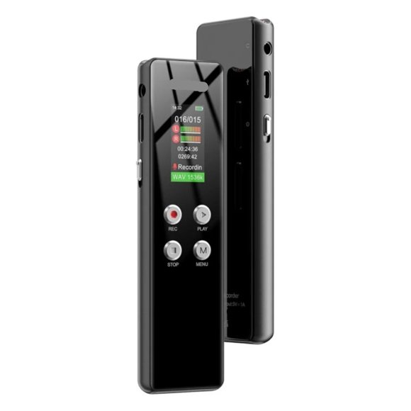 Enregistreur Vocal Numérique Activé avec Lecture pour Conférence Réunion Appareil d'Enregistrement Dictaphone, Portable