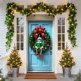 thumbnail image 4 of LmnLft Christmas Door Cover Banner, 35x71 Inch Elf Wreath Front Door Decoration, Indoor Outdoor Winter Holiday Party Backdrop, 4 of 6